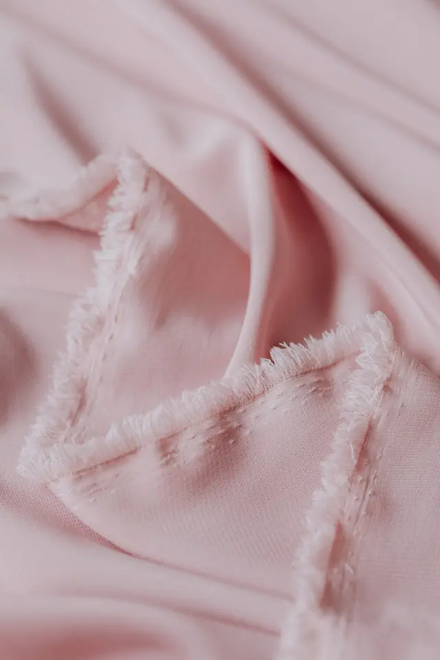 Plain Crumpled Light Pink Fabric
